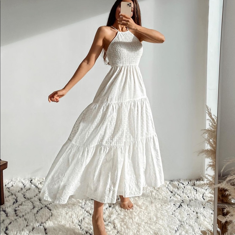Zara embroidery openwork dress bloggers fav - Picture 5 of 16